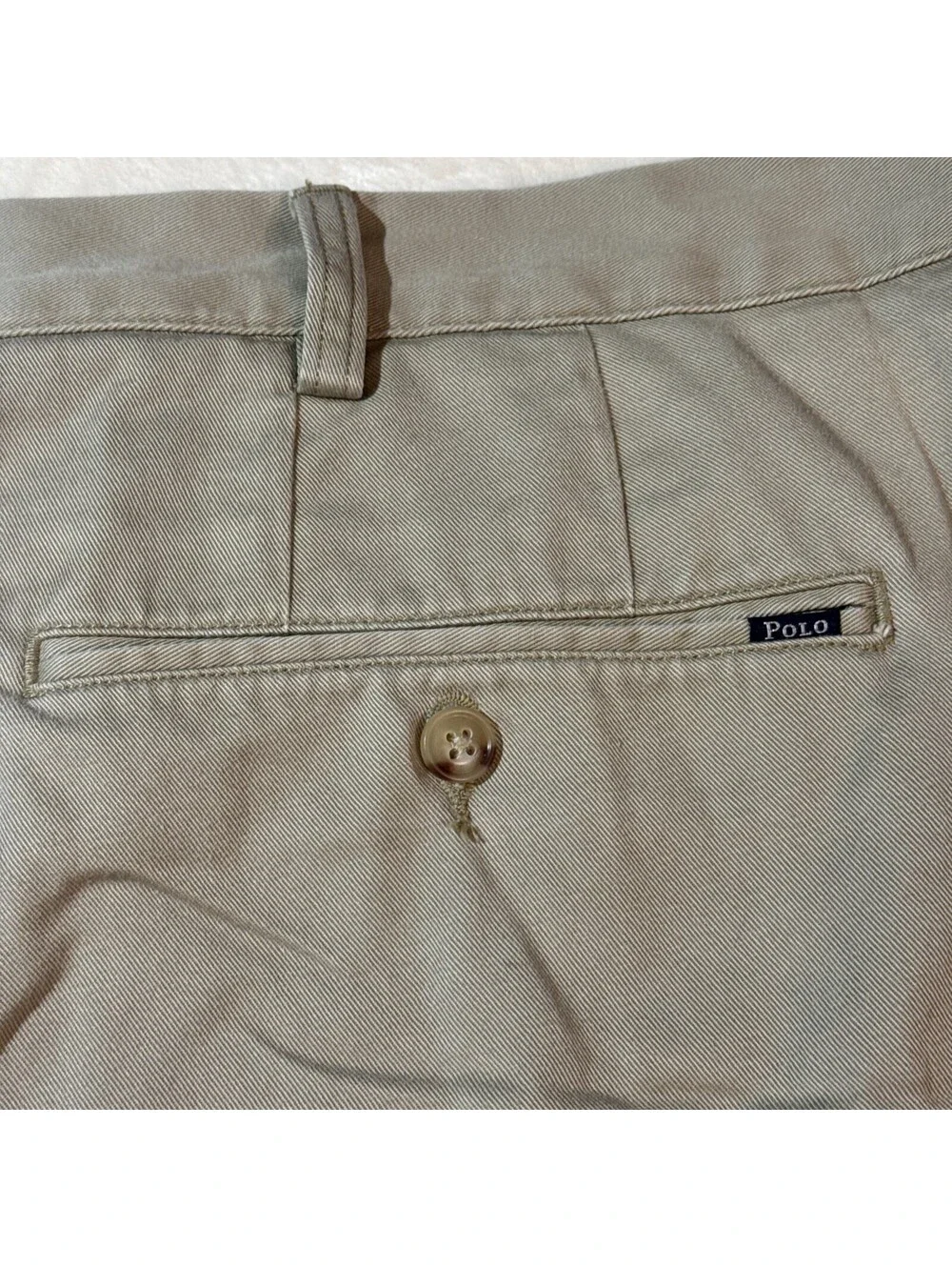 Polo Ralph Lauren Shorts Chino Men's Size 46B Classic Fit Khaki Tan Flat Front